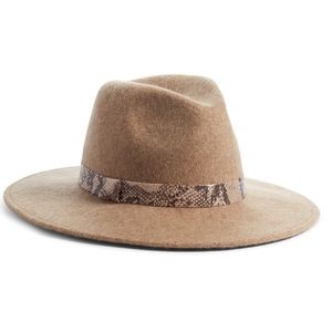 ISO*Treasure & Bond Snakeskin Trim Wool Panama Hat
